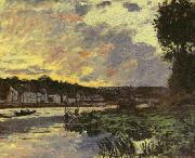 Seine at Bougival in the Evening, Claude Monet